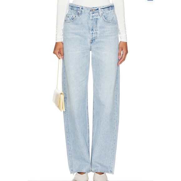 Citizens Of Humanity Denim - Citizens of Humanity Gwendoline Scrunch Wide Leg Jeans Dakota Blue 24